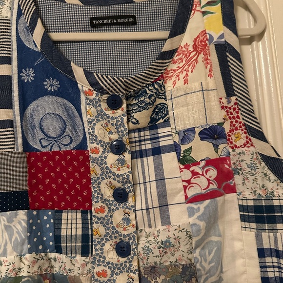 Patchwork Sleeveless vest one of a kind made from Carmel, CA - Picture 6 of 15